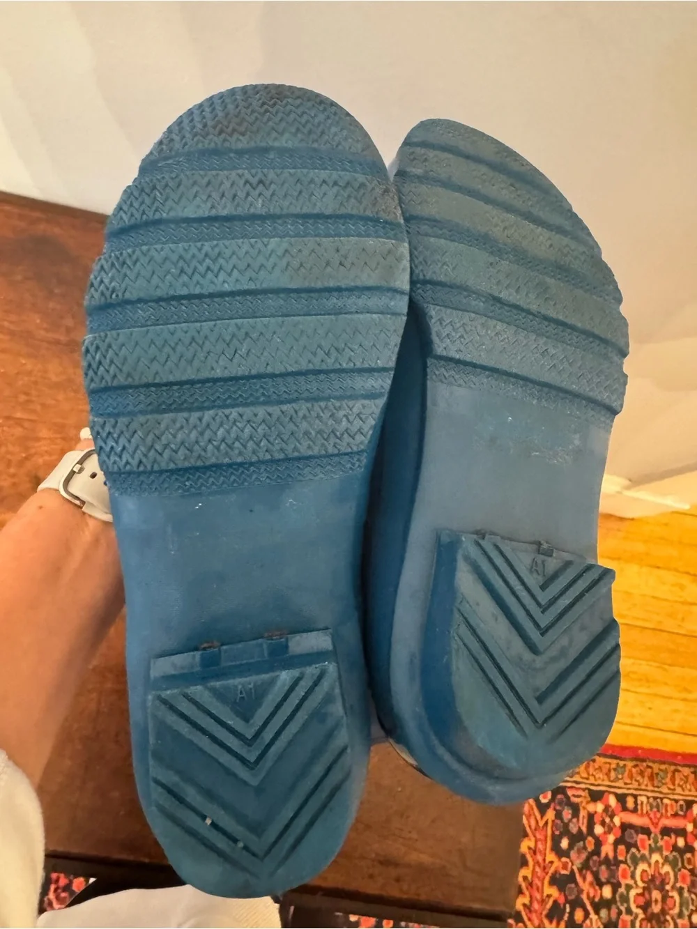 Hunter Kids Blue Tall Rain Boots